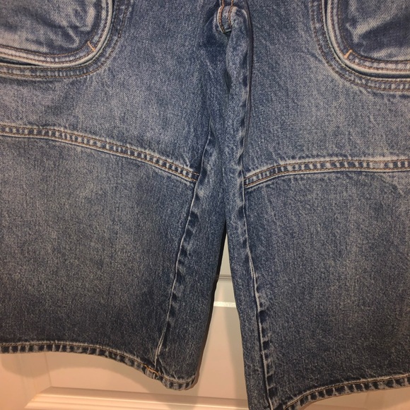 New We The Free Free People Havasu Slouchy Cropped Tahoe Blue Jeans Jorts Sz 24 - Picture 9 of 14